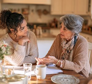 Mother and Daughter talking